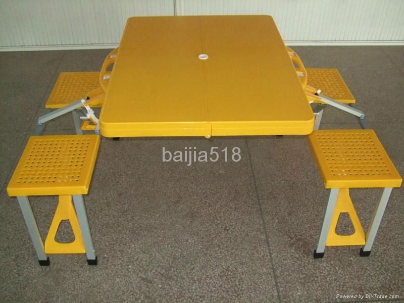 ABS picnic folding table with 4 seats  2