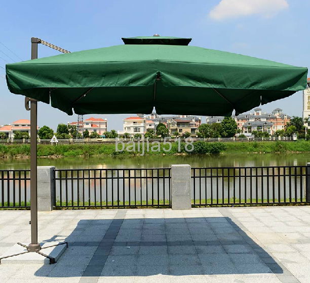 10' Offset Tilt Patio Umbrella Sun Shade 2