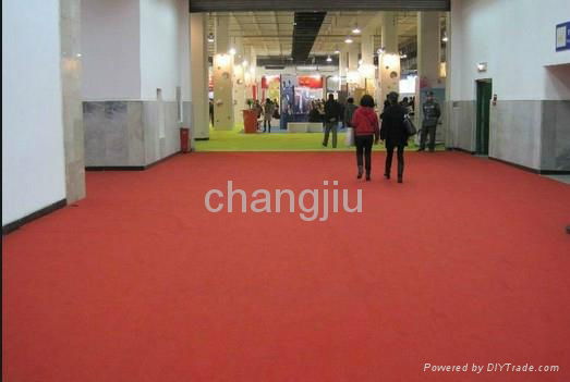 red plain exhibition carpet PE non woven