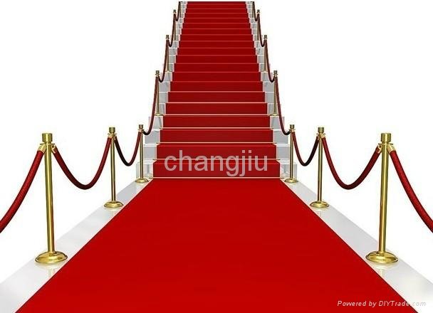 red plain exhibition carpet PE non woven 5