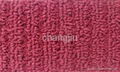 Polyester  red ribbed carpet 4