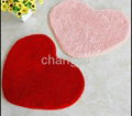 machine made polyester non woven red plain velour carpet 