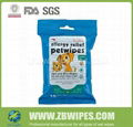 Folded Moist Pet Wipe for Cleaning Pet