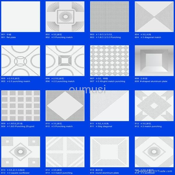 perforated aluminum ceiling tiles with coating or painting 4