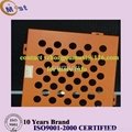 yellow perforated aluminum ceiling tile