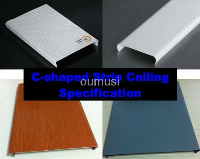 C-shaped aluminum strip ceiling tile 2