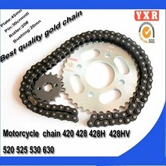 China supplier motorcycle chain and sprocket kits