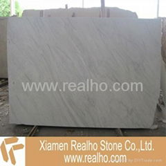 white marble tiles