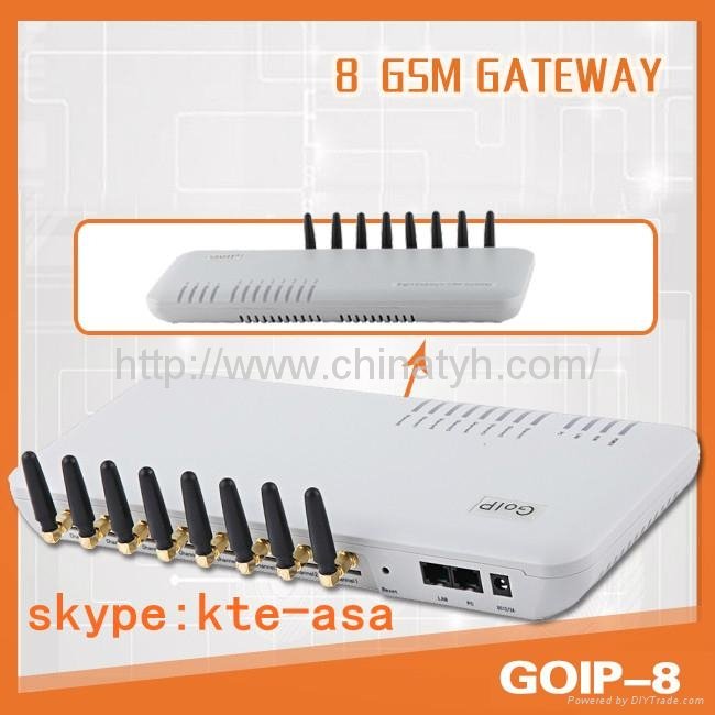 8 ports gsm voip gateway for call termination  asterisk pbx