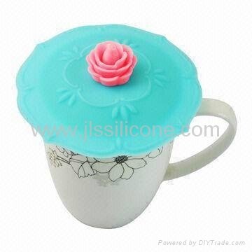 New Arrival Silicone Cup Lid with Flower Design 2