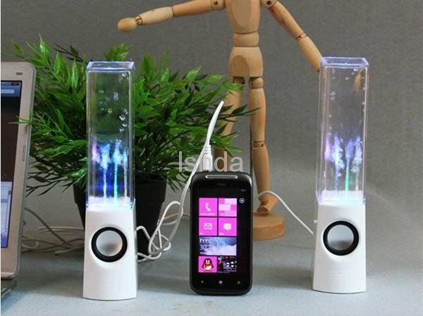 The good quality 2 Pieces A Pair LED Water Dancing Speaker for computer