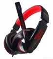 computer headphone with mic and volume control for Laptop Skype chat 1