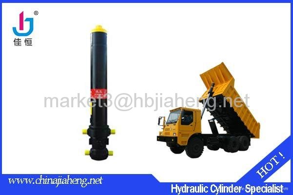 Telescopic hydraulic cylinders for dump trucks