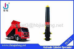 Telescopic hydraulic cylinders for dump trucks