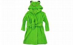 100% Cotton Kids Hooded Bathrobe