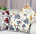 Embroidered cotton pillow cover