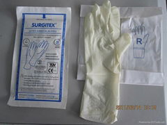 latex  surgical  gloves