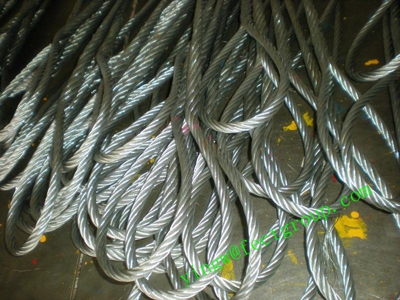 galvanized steel spliced press wire rope sling 