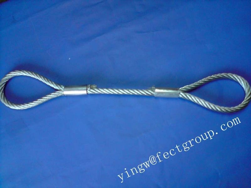galvanized steel spliced press wire rope sling  3