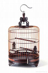 Vintage Chinese Rosewood Bird Cage