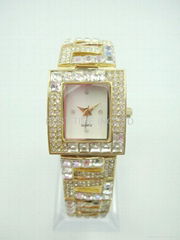 Fashion lady crystal bangle bracelet watch