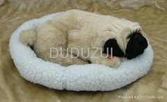 Simulation Dog Artificial Fur Dog with Cushion