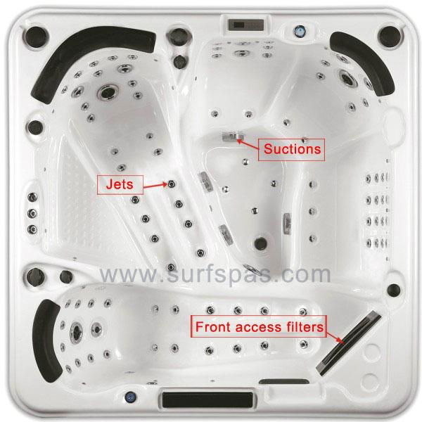 Factory outlet cheap acrylic massage outdoor jacuzzi function whirlpool spa  3