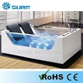 Luxury sexy indoor 2 person acrylic massage whirlpool bathtub  1