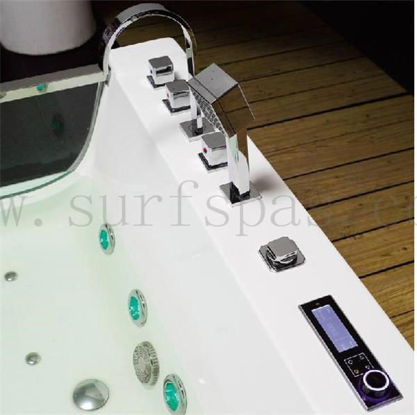 Luxury sexy indoor 2 person acrylic massage whirlpool bathtub  5