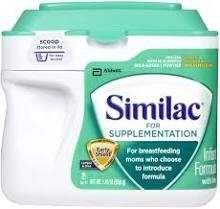 Similac for Supplementation Powder Container Case of 4 6 (1.45 lb)