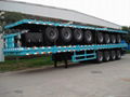 flatbed container semi-trailer