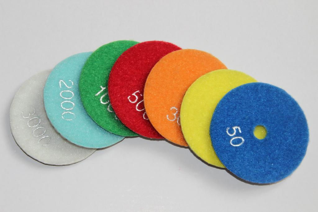 4Inch Diamond Polishing Pads for Granite Marble Stone 3