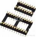 1.778/2.54mm Pitch Machine Pin IC Socket Staight Connector 3