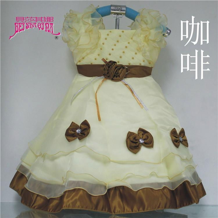 Summer new han edition children's clothing flower belt girls princess skirt  4