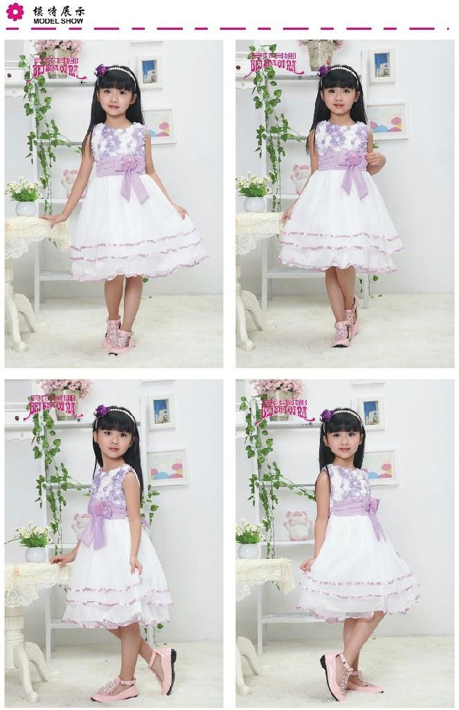 Lace tunic, children's wear dress wedding dresses of the girls 3