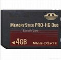 Free Shipping 4GB Memory Sticker Card Ms Pro-HG Duo 4G For PSP Game Player Cell  1