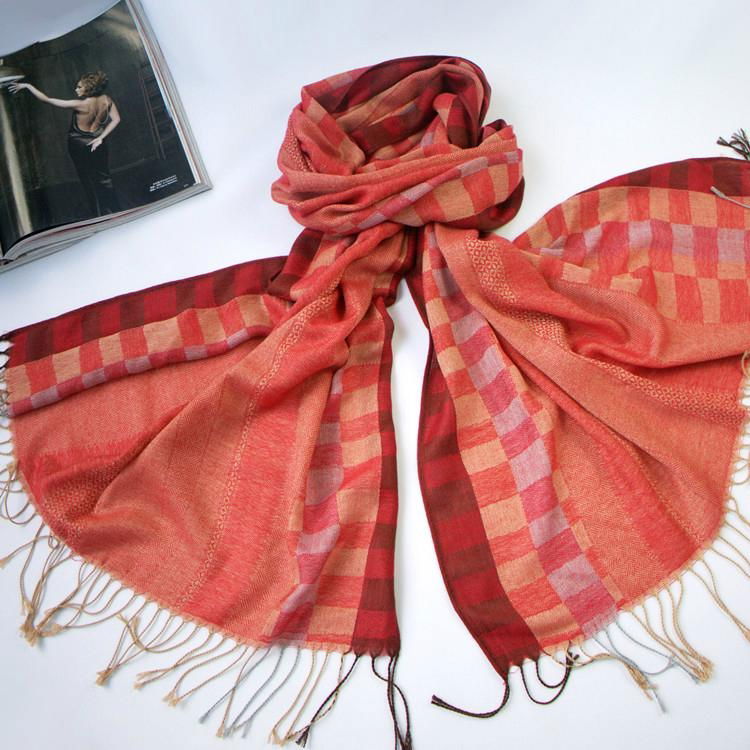 Women Acrylic Jacquard Shawl Muffler