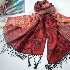 Women Rayon Jacquard Scarf 