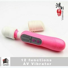 12 frequency wireless 3pcs soft flexible head replaceable sex vibrator 