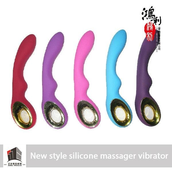 New style double enjoyable silicone massage vibrator