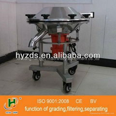 mobile single deck glaze vibrating filter machine