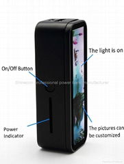 Newly developed backlight power bank 2200mah with magic mirror face