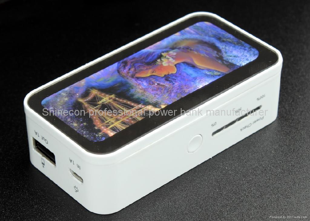 Newly developed backlight power bank 2200mah with magic mirror face 5