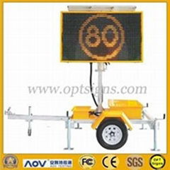 Solar Powered LED Trailer Mounted VMS B Size