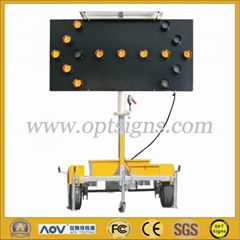 Trailer Mounted Arrow Board Australian C Size 2400mm x 1200mm