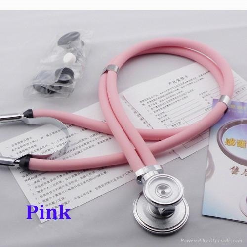  Free shipping MultifunctionDouble tube medical stethoscope  5