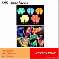 Sport colorful glowing flashing LED shoelaces for any kinds of shoes