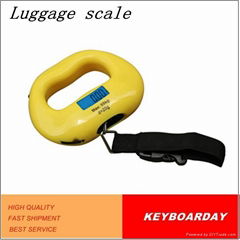 Yellow black strap 50kg l   age digital scale with blue backlight for travel