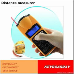 Blue backlight high precision ultrasonic distance measurer with laser point