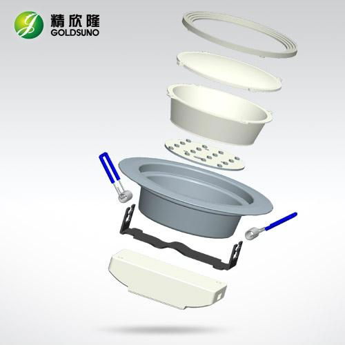 4 inches LED downlight 6W 8W, SMD downlight with pure aluminum 2